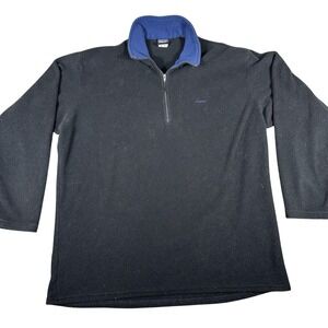 Patagonia Capilene 1/4 Zip Pullover Sweatshirt Men's XXL Black‎ Fleece